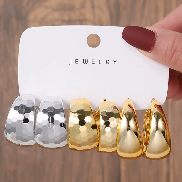 Wholesale Jewelry Fashion Exaggerated Acrylic Geometric Electroplated Women's Drop Earrings