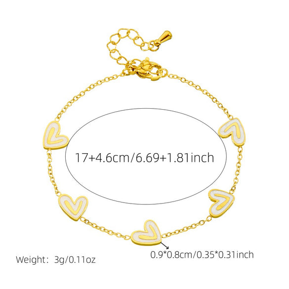 Wholesale Jewelry Fashion Exquisite Stainless Steel Love Pattern Earrings Necklace Bracelet Set With Electroplating Treatment