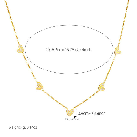 Wholesale Jewelry Fashion Exquisite Stainless Steel Love Pattern Earrings Necklace Bracelet Set With Electroplating Treatment
