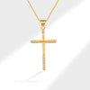 Wholesale Jewelry Fashion Geometric Copper Cross Pendant Electroplated Clavicle Chain For Women
