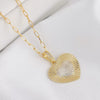 Wholesale Jewelry Fashion Geometric Heartshaped Copper Electroplated Necklace