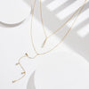 Wholesale Jewelry Fashion Geometric S925 Sterling Silver Electroplated Pendant Chain Collar Chain Clavicle Chain