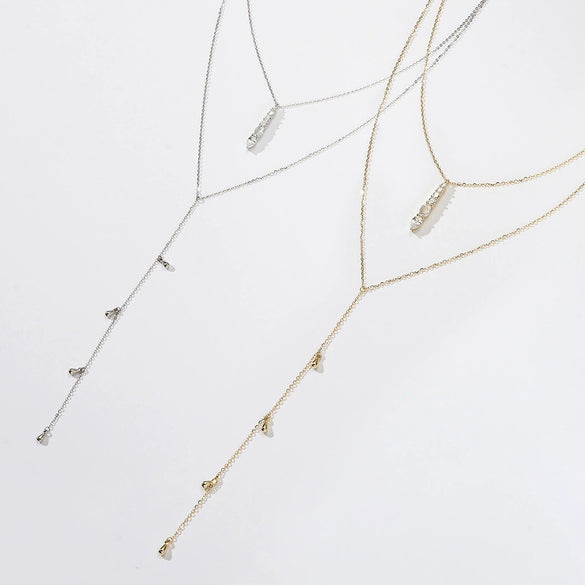 Wholesale Jewelry Fashion Geometric S925 Sterling Silver Electroplated Pendant Chain Collar Chain Clavicle Chain