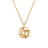 Wholesale Jewelry Fashion Geometric Stainless Steel And Titanium Steel Round Pendant Necklace With Electroplating