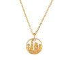 Wholesale Jewelry Fashion Geometric Stainless Steel And Titanium Steel Round Pendant Necklace With Electroplating