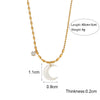 Wholesale Jewelry Fashion Geometric Stainless Steel Asymmetrical Rice Beads Shell Crescent Necklace With Electroplating Treatment For Women
