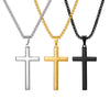 Wholesale Jewelry Fashion Geometric Stainless Steel Cross Pendant Necklace For Men With Electroplating