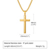 Wholesale Jewelry Fashion Geometric Stainless Steel Cross Pendant Necklace For Men With Electroplating
