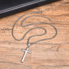 Wholesale Jewelry Fashion Geometric Stainless Steel Cross Pendant Necklace For Men With Electroplating