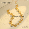 Wholesale Jewelry Fashion Geometric Stainless Steel Electroplated Necklace Bracelet For Women