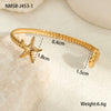 Wholesale Jewelry Fashion Geometric Stainless Steel 18K Gold Plated Bracelet