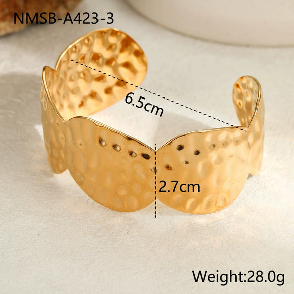 Wholesale Jewelry Fashion Geometric Stainless Steel 18K Gold Plated Bracelet