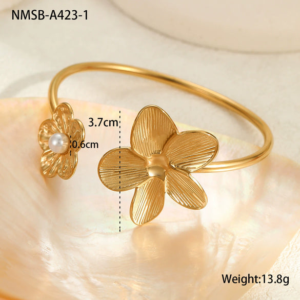 Wholesale Jewelry Fashion Geometric Stainless Steel 18K Gold Plated Bracelet