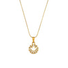 Wholesale Jewelry Fashion Geometric Stainless Steel 18K Gold Plated Smiley Face Pendant Twist Chain Necklace For Women
