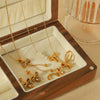 Wholesale Jewelry Fashion Geometric Stainless Steel 18K Goldplated Pearl Necklace And Bow Stud Earrings For Women