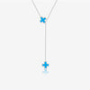 Wholesale Jewelry Fashion Geometric 925 Sterling Silver Cross Pendant Necklace For Women With Platinum And 18K Gold Electroplating