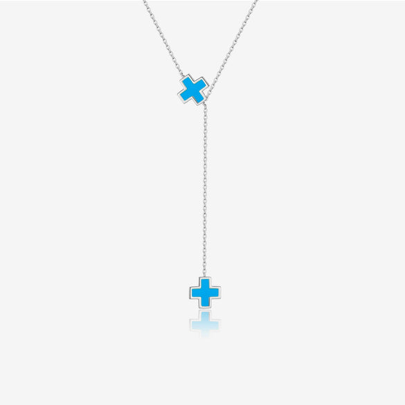 Wholesale Jewelry Fashion Geometric 925 Sterling Silver Cross Pendant Necklace For Women With Platinum And 18K Gold Electroplating