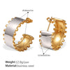 Wholesale Jewelry Fashion Geometric 316L Stainless Steel Plated Bracelet And Earrings Set For Women