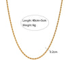 Wholesale Jewelry Fashion Geometric Twist Chain Titanium Steel Stainless Steel 18K Gold Plated Necklace For Women