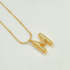 Wholesale Jewelry Fashion Letters Stainless Steel 18K Gold Plated Necklace For Women