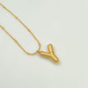 Wholesale Jewelry Fashion Letters Stainless Steel 18K Gold Plated Necklace For Women