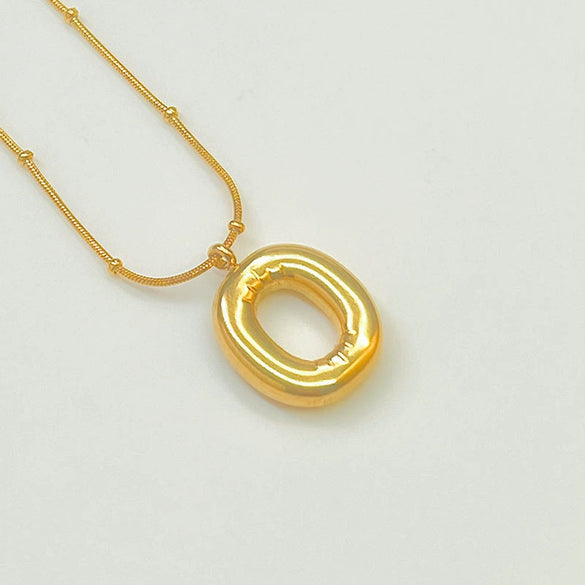 Wholesale Jewelry Fashion Letters Stainless Steel 18K Gold Plated Necklace For Women
