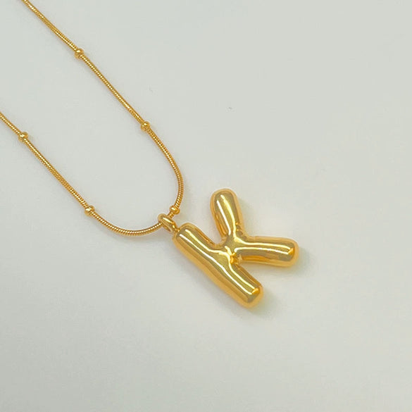 Wholesale Jewelry Fashion Letters Stainless Steel 18K Gold Plated Necklace For Women