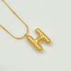 Wholesale Jewelry Fashion Letters Stainless Steel 18K Gold Plated Necklace For Women