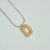Wholesale Jewelry Fashion Letters Stainless Steel 18K Gold Plated Necklace For Women