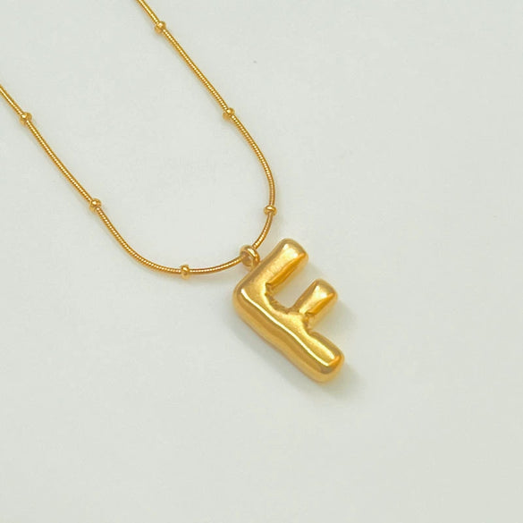 Wholesale Jewelry Fashion Letters Stainless Steel 18K Gold Plated Necklace For Women