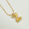 Wholesale Jewelry Fashion Letters Stainless Steel 18K Gold Plated Necklace For Women