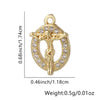 Wholesale Jewelry Fashion Ol Geometric Copper Inlaid Zircon Necklace Pendant