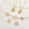 Wholesale Jewelry Fashion Ol Geometric Copper Inlaid Zircon Necklace Pendant