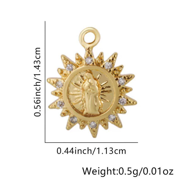 Wholesale Jewelry Fashion Ol Geometric Copper Inlaid Zircon Necklace Pendant