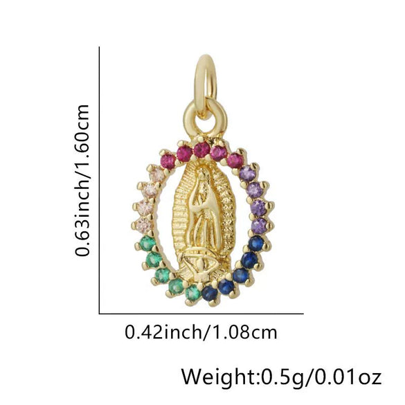 Wholesale Jewelry Fashion Ol Geometric Copper Inlaid Zircon Necklace Pendant