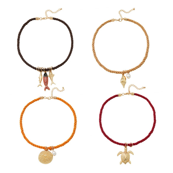 Wholesale Jewelry Fashion Ol Style Animal Zodiac Zinc Alloy Pendant Necklace With Electroplating