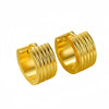 Wholesale Jewelry Fashion Personality Titanium Steel And 18K Gold U Shape Electroplated Earrings For Women