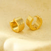 Wholesale Jewelry Fashion Personality Titanium Steel And 18K Gold U Shape Electroplated Earrings For Women