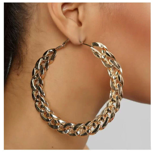 Wholesale Jewelry Fashion Retro Geometric Round Alloy Earrings With Electroplating For Women