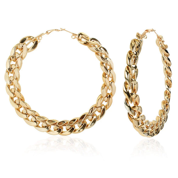 Wholesale Jewelry Fashion Retro Geometric Round Alloy Earrings With Electroplating For Women