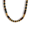 Wholesale Jewelry Fashion Retro Geometric Stainless Steel And Titanium Steel 18K Gold Plated Frisbee Natural Stone Beads Necklace And Bracelet For Women