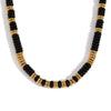 Wholesale Jewelry Fashion Retro Geometric Stainless Steel And Titanium Steel 18K Gold Plated Frisbee Natural Stone Beads Necklace And Bracelet For Women