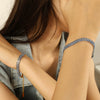 Wholesale Jewelry Fashion Simple Light Luxury Design Bracelet 316L Stainless Steel 18K Gold Plated Inlaid Natural Stone