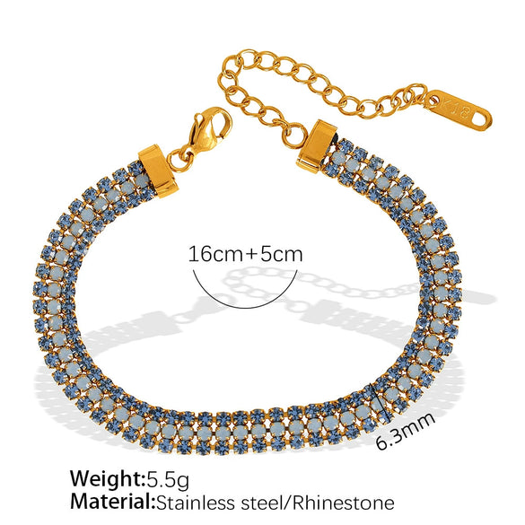 Wholesale Jewelry Fashion Simple Light Luxury Design Bracelet 316L Stainless Steel 18K Gold Plated Inlaid Natural Stone
