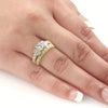Wholesale Jewelry Fashion Simple Light Luxury Geometric Copper Zircon Ring For Couple