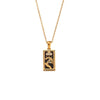 Wholesale Jewelry Fashion Simple Stainless Steel And Titanium Steel 18K Gold Plated Microinlaid Geometric Vintage Necklace For Women