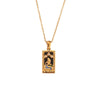 Wholesale Jewelry Fashion Simple Stainless Steel And Titanium Steel 18K Gold Plated Microinlaid Geometric Vintage Necklace For Women
