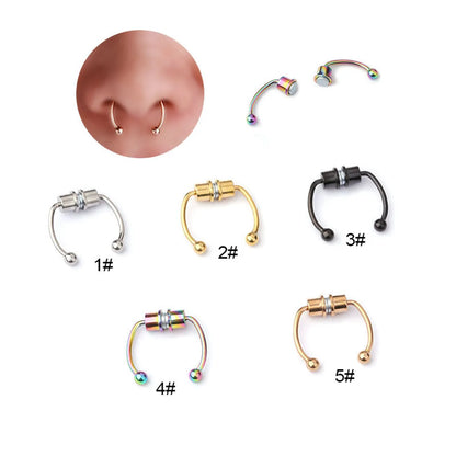 Nose Rings & Studs Fashion Geometric 316 Stainless Steel  Plating