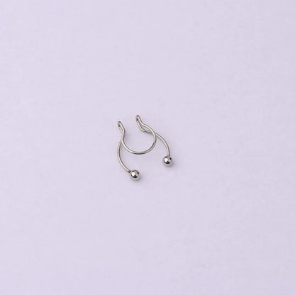 Geometric Metal Plating Nose Ring