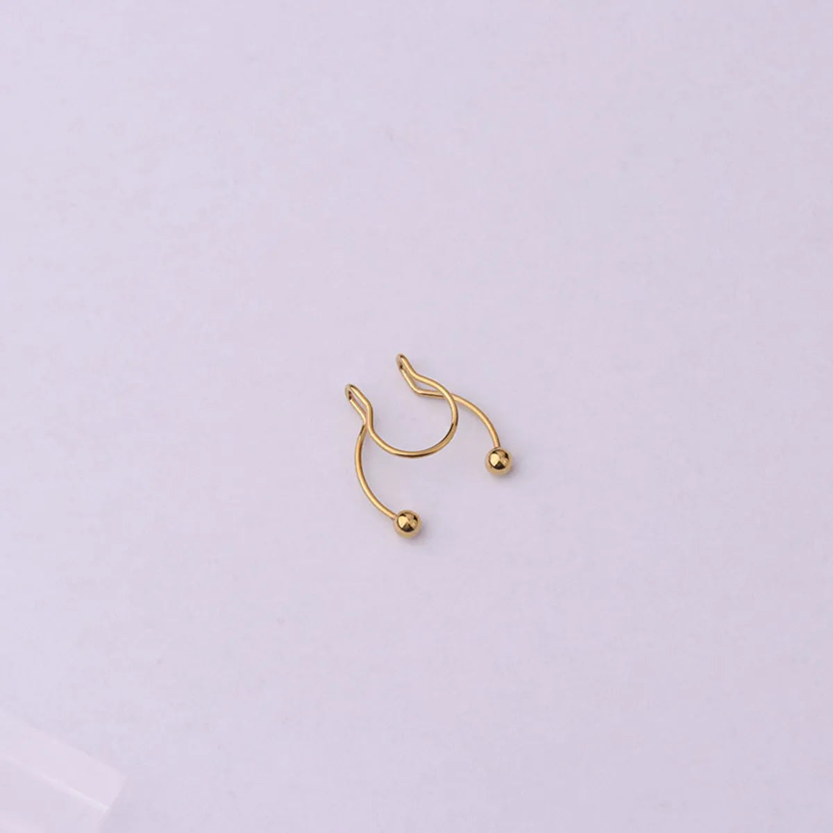 Geometric Metal Plating Nose Ring